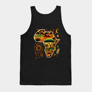 African Print Design Tank Top